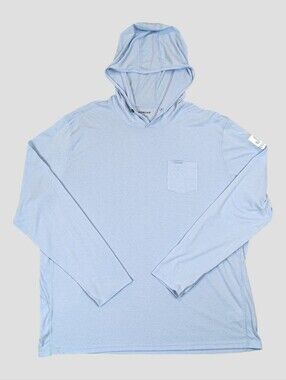 Poncho Outdoors Sun Hoodie Men's 3XL Blue Fishing Lightweight Performance UPF